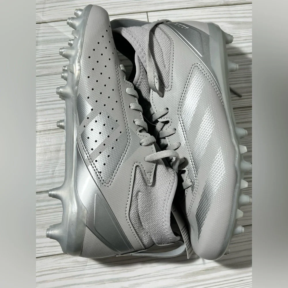 Adidas Adizero Impact.2‎ Men’s Football molded Cleats IF2526  Size 5 Silver grey